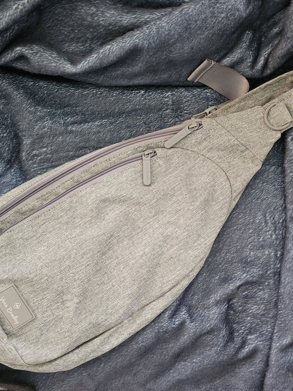 Vera Bradley Light Grey Sling Bag